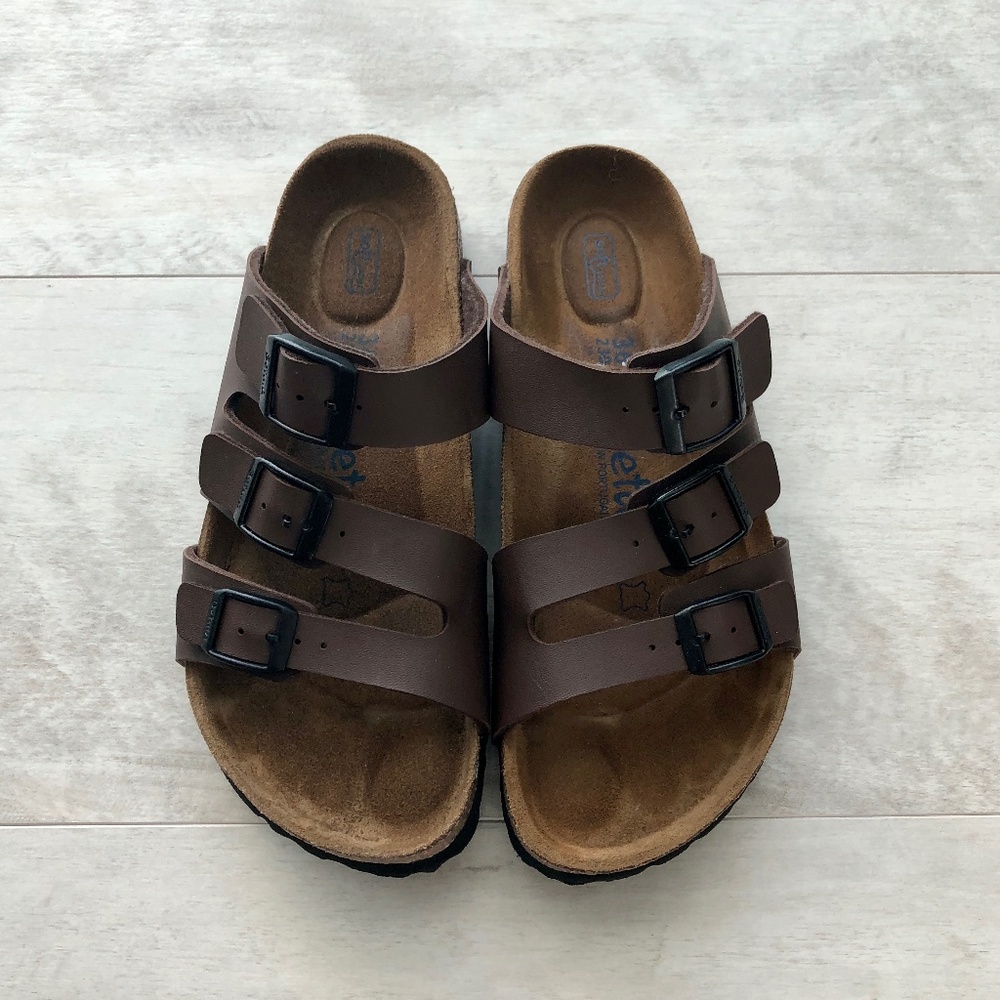 Betula by Birkenstock Brown Sandals with 3 Straps